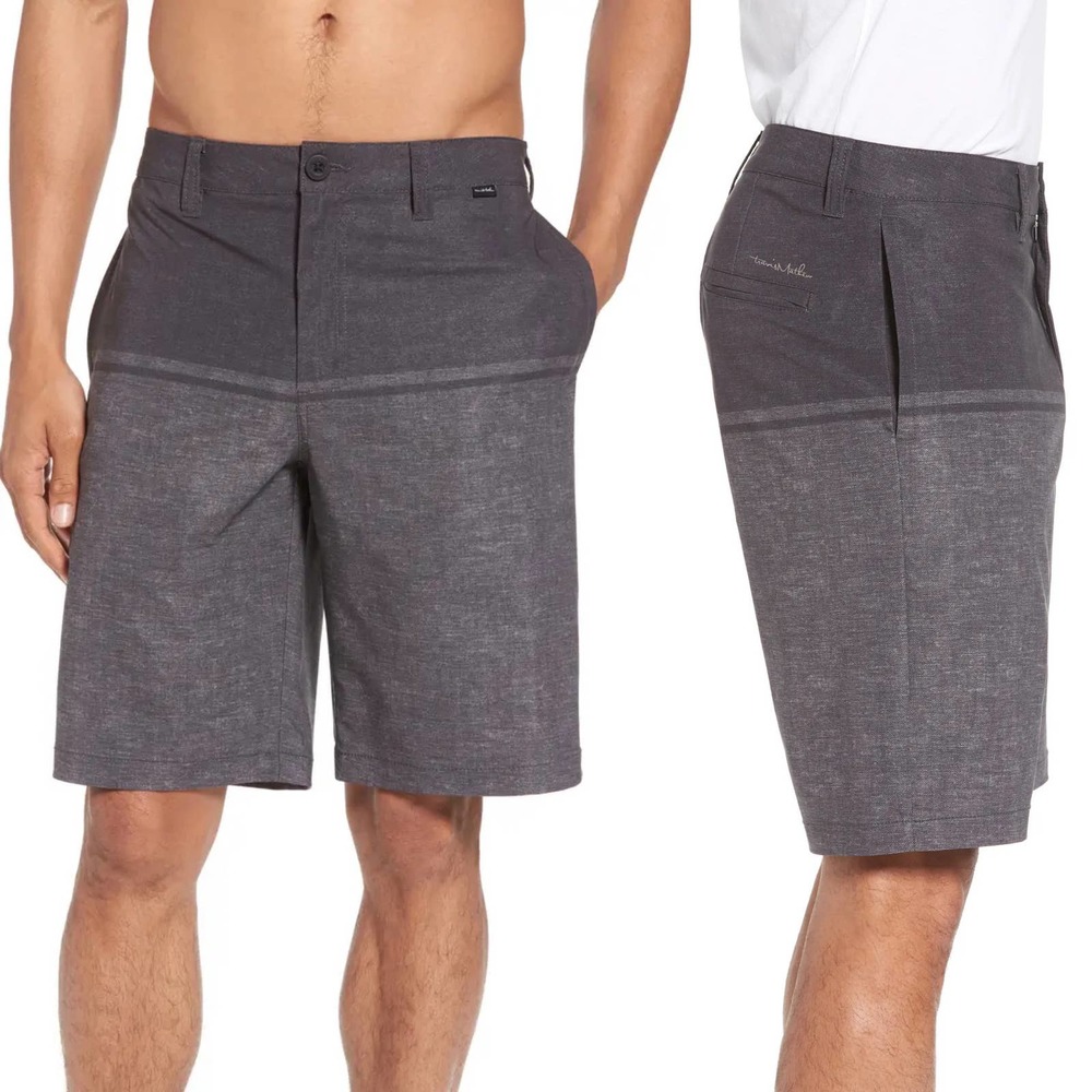 Travis Mathew Peale Hybrid Two Tone Stretch 10" Inseam Golf Shorts Size 34